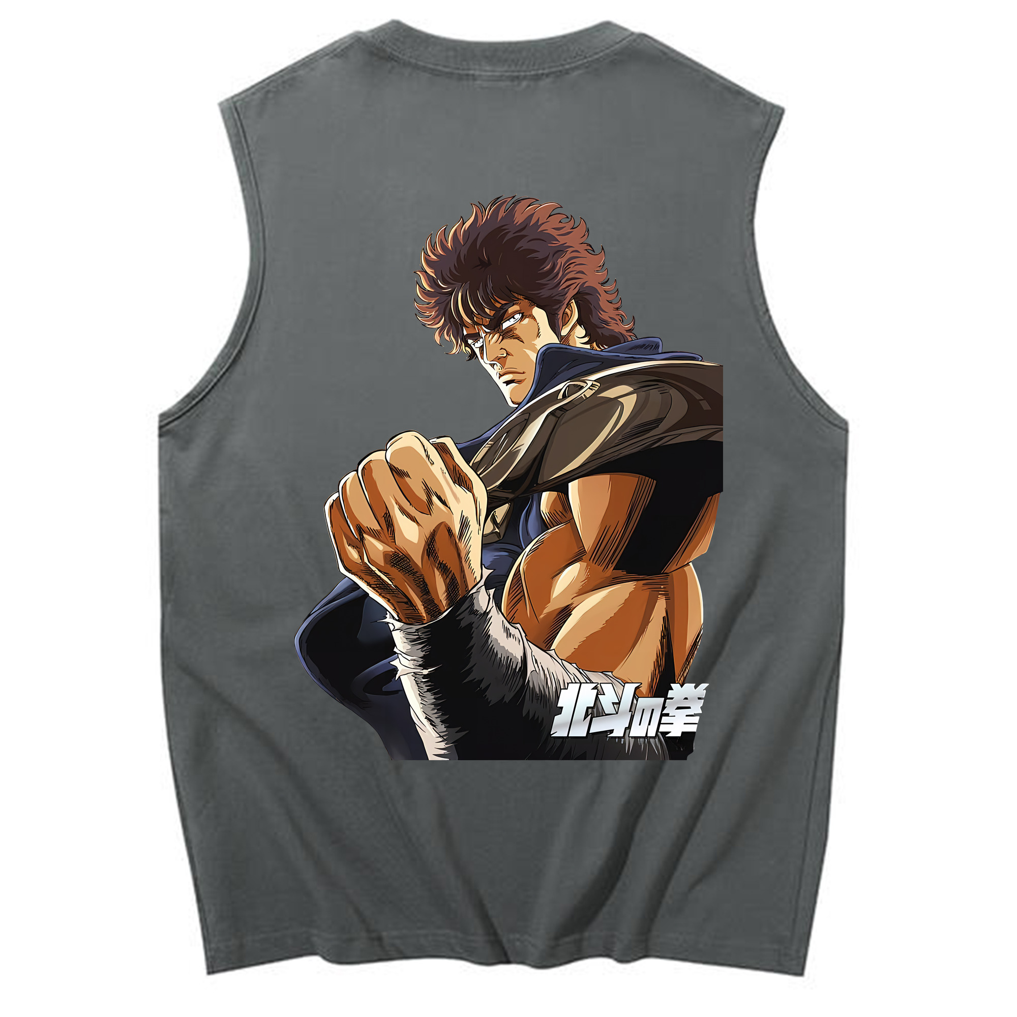 （画像用） 北斗の拳 Fist of the North Star コットン100％タンクトップ（背面プリント）